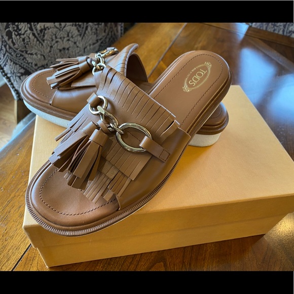 ❌SOLD❌Tod’s Leather sandals EU 39,5 US 8 with box - Picture 8 of 10